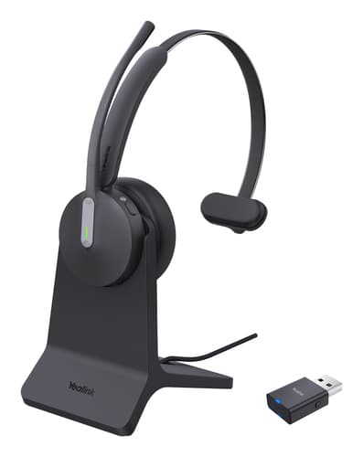 Yealink WH64 Hybird Mono with Charging Stand Teams Wireless Head-band Office/Call center USB Type-C Bluetooth Black