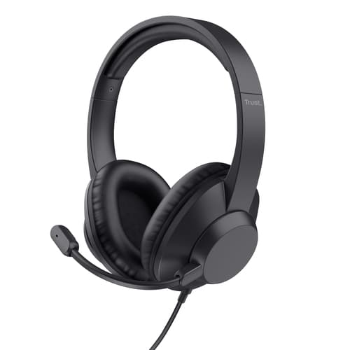 Trust Ayda Max USB Headset Wired Head-band Office/Call center USB Type-C USB Type-A Black