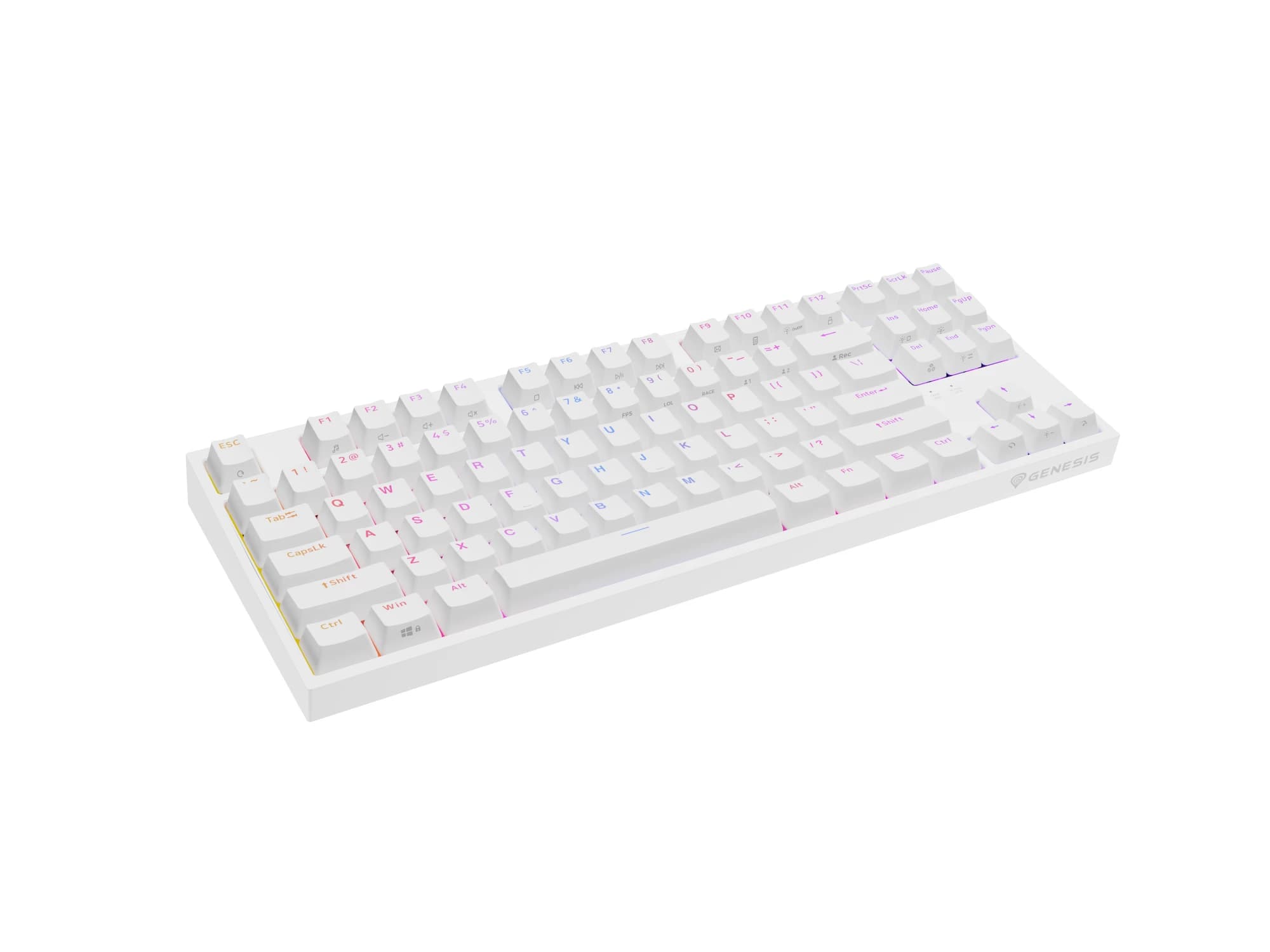 Genesis Thor 404 TKL RGB Gateron Yellow Pro US (White)