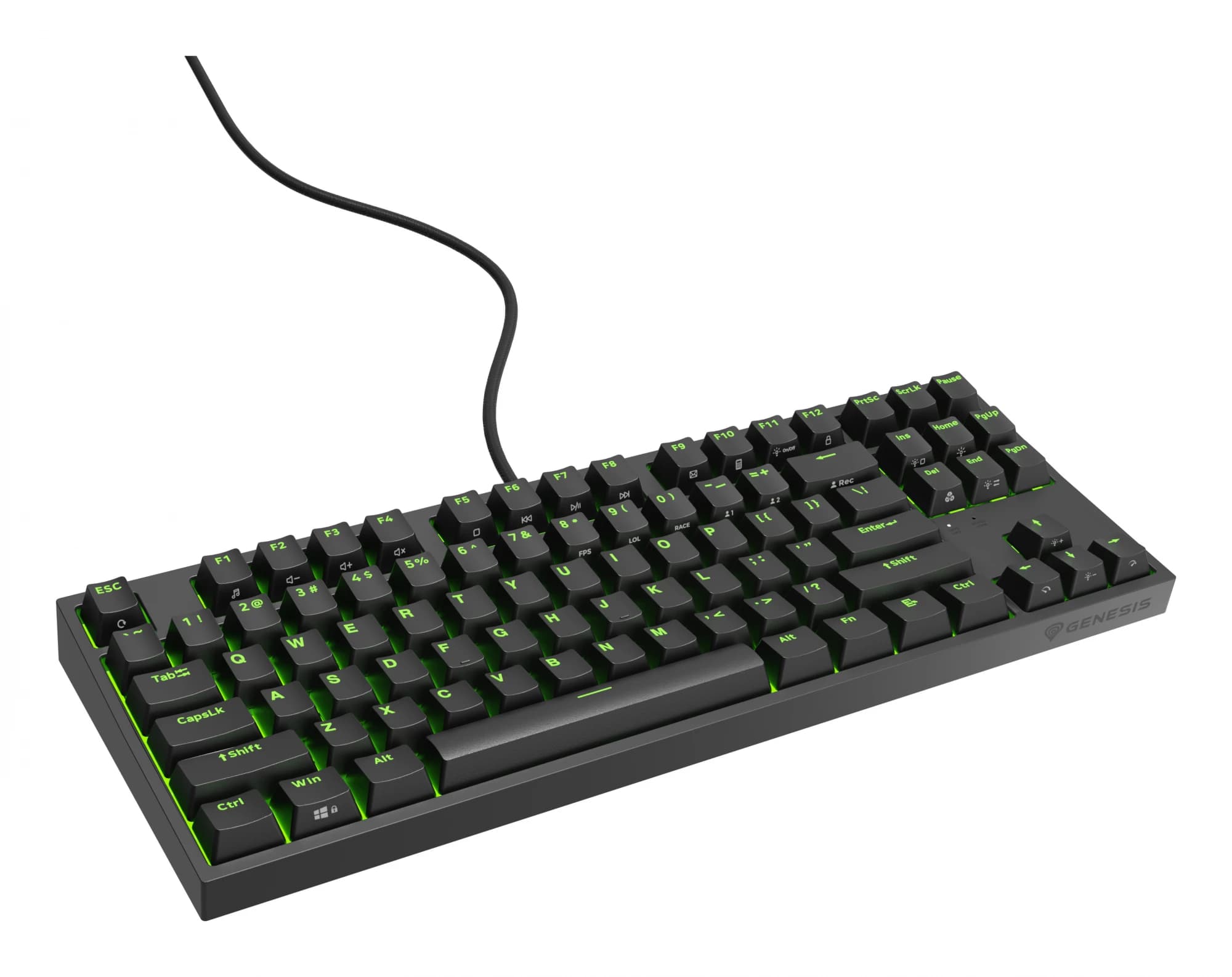 Genesis Thor 404 TKL RGB Gateron Yellow Pro US (Black)