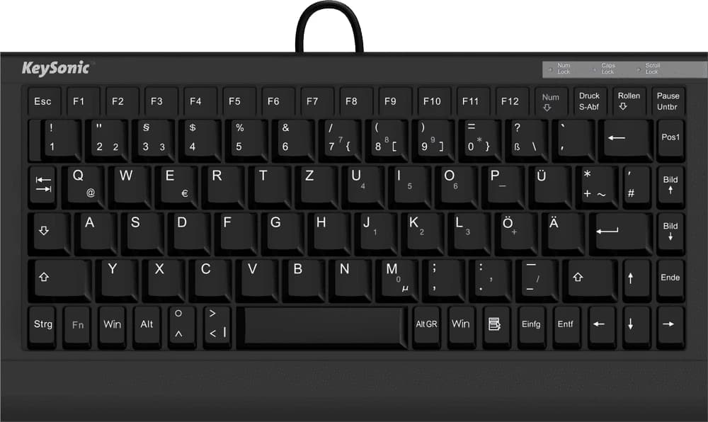 KeySonic ACK-595C+ Mini Keyboard DE (Black)