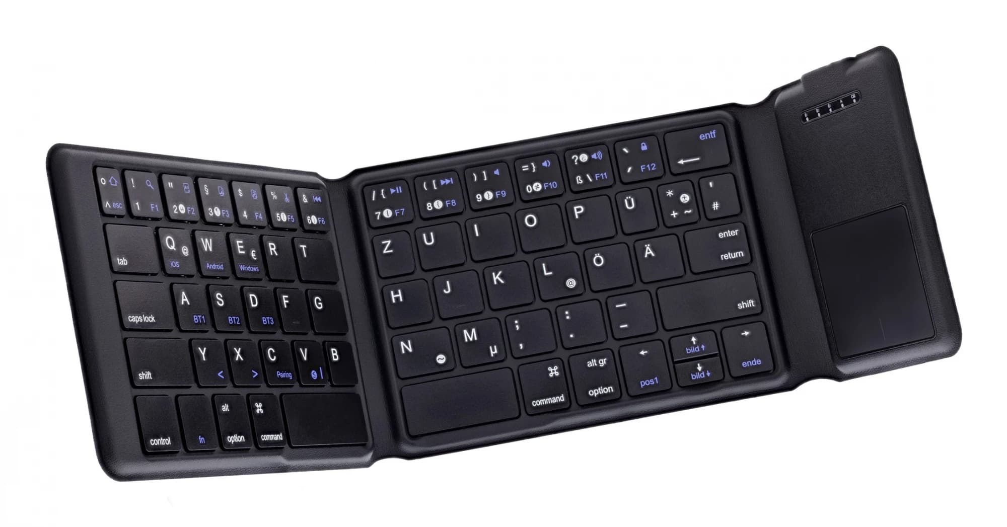 InLine Foldable Bluetooth Keyboard with Touchpad (Black) DE