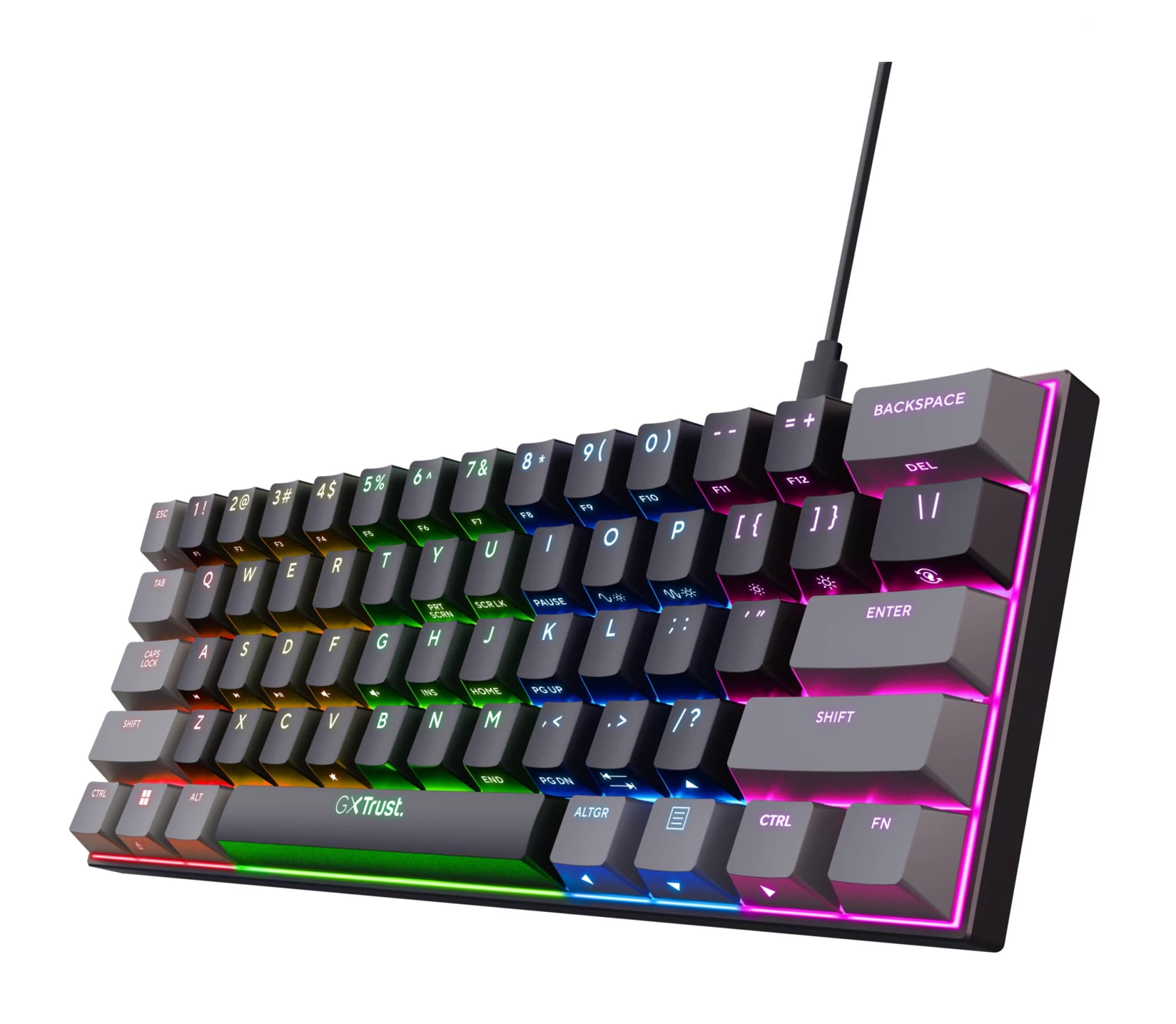 Trust GXT 867 Acira Mini 60% German QWERTZ (Black)
