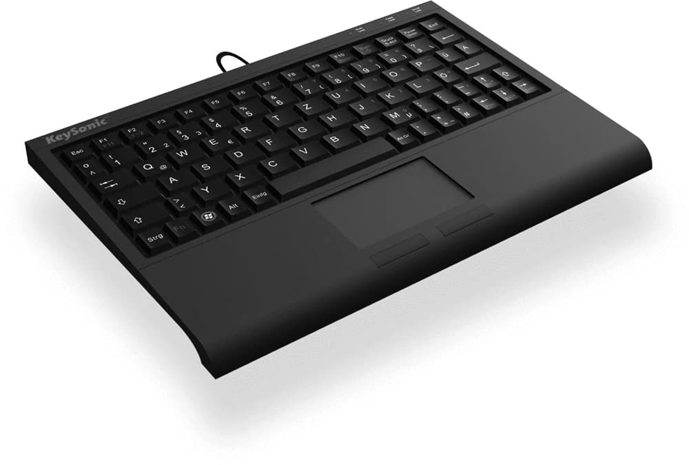 KeySonic ACK-3410 Mini Keyboard with Touchpad Spanish (Black)