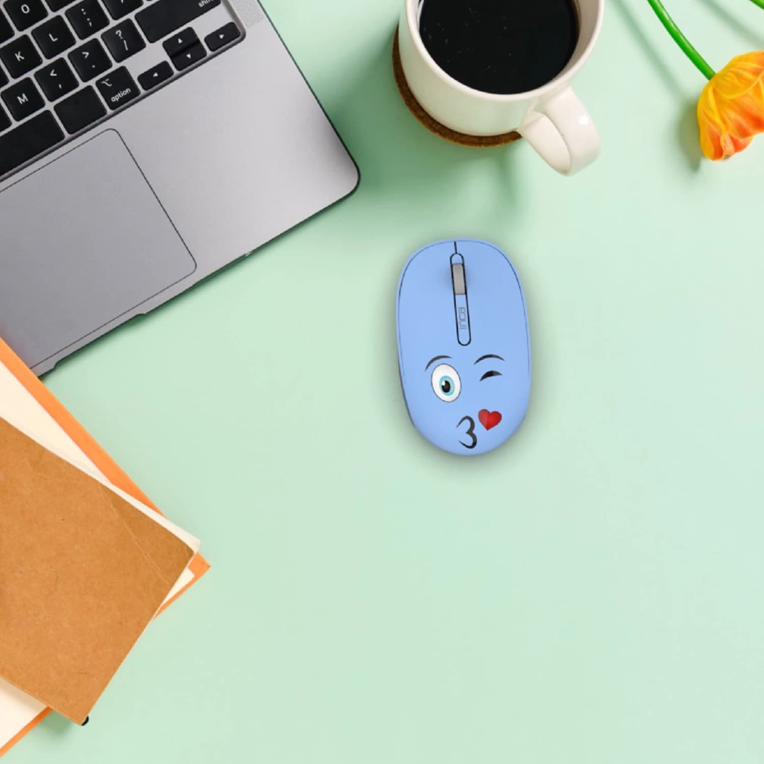Inca IWM-245 Weeny Emoji Wireless Mouse (Blue)