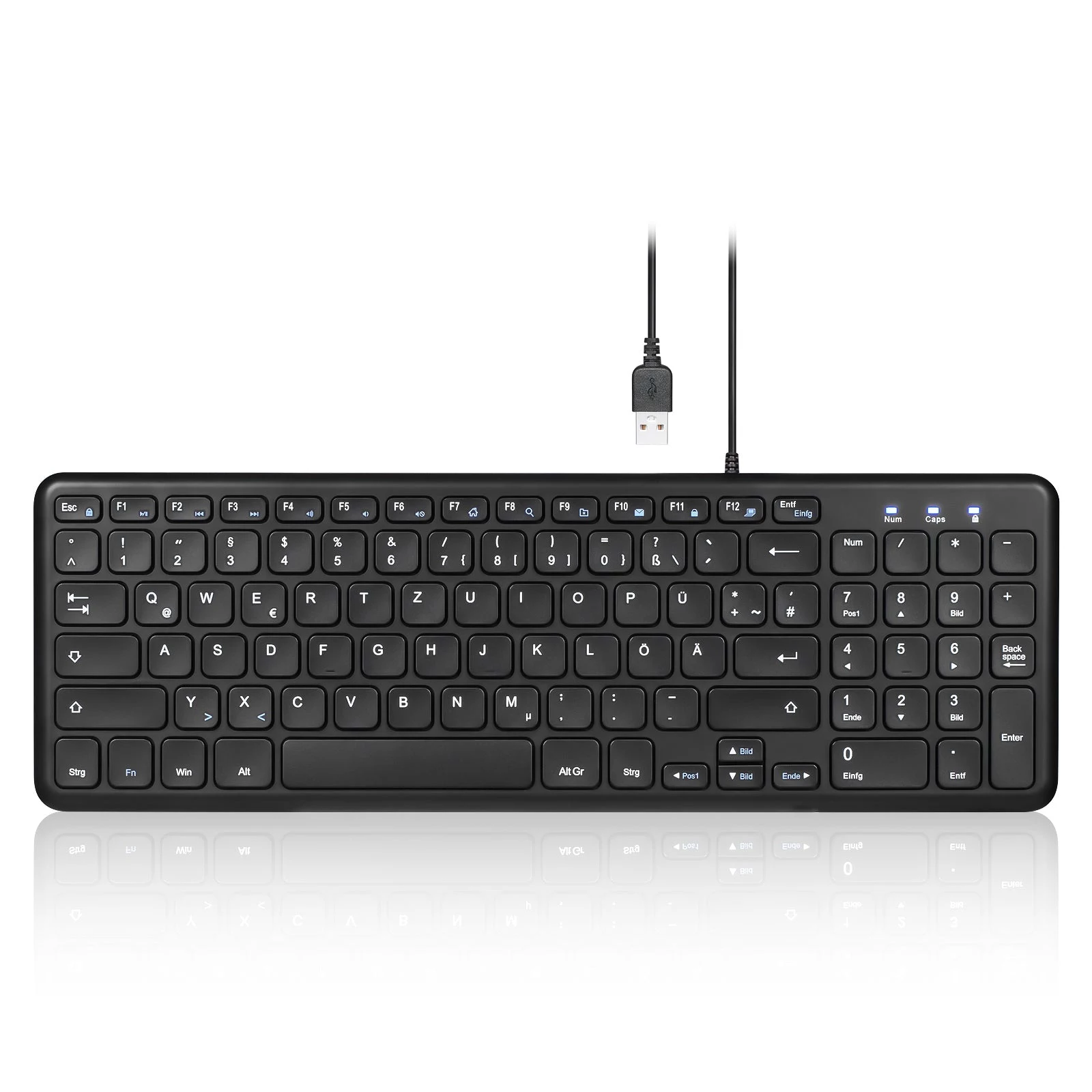 Perixx PERIBOARD-213 Scissor Keyboard German (Black)