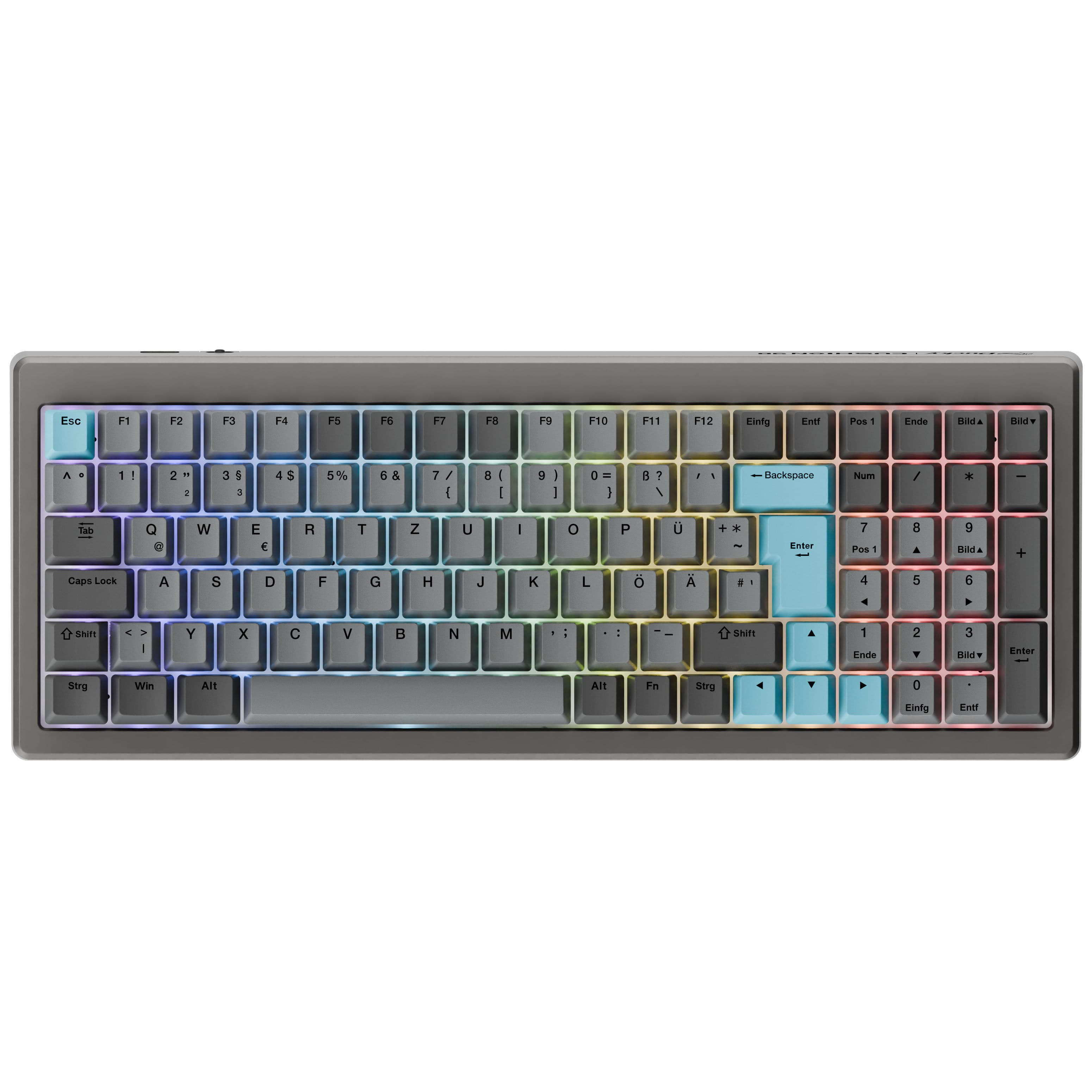 Ducky Cushion 98 Shush Red DE ISO (Nickel)