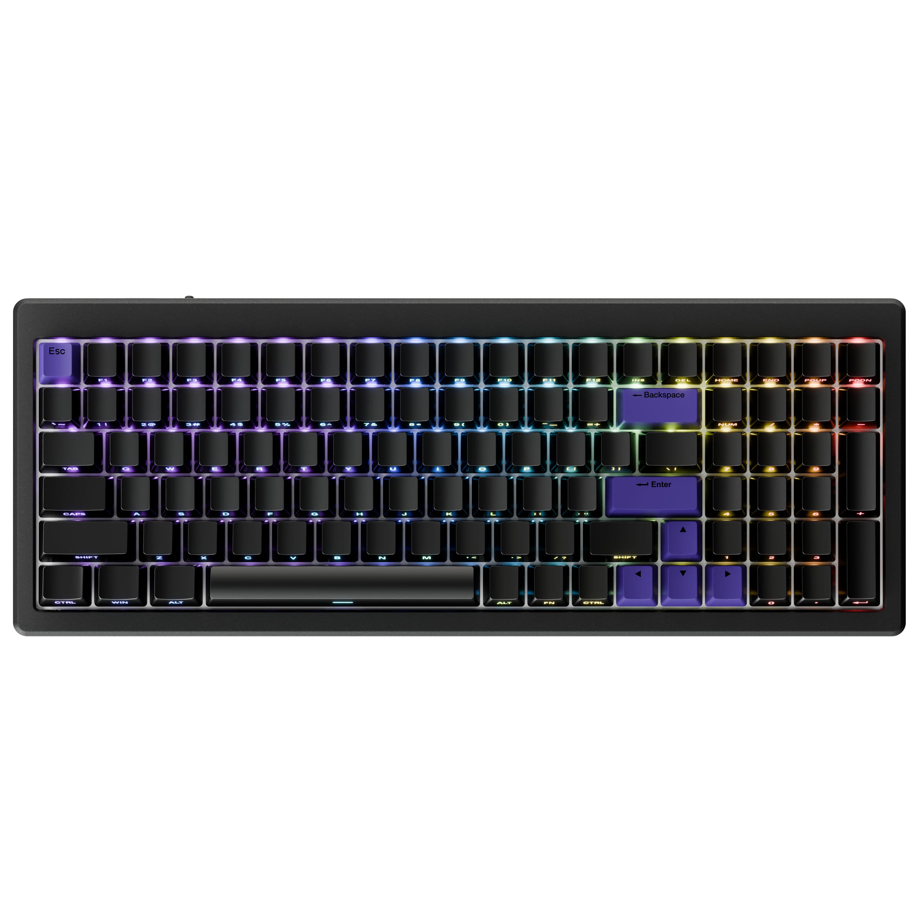 Ducky Cushion 98 Shush Green US ANSI (Matte Black)