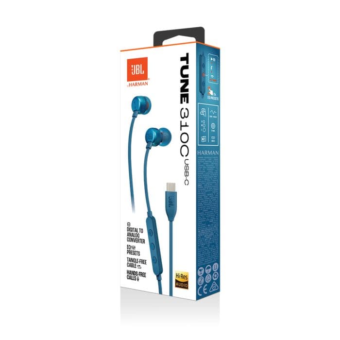 JBL USB-C Tune 310C, modre