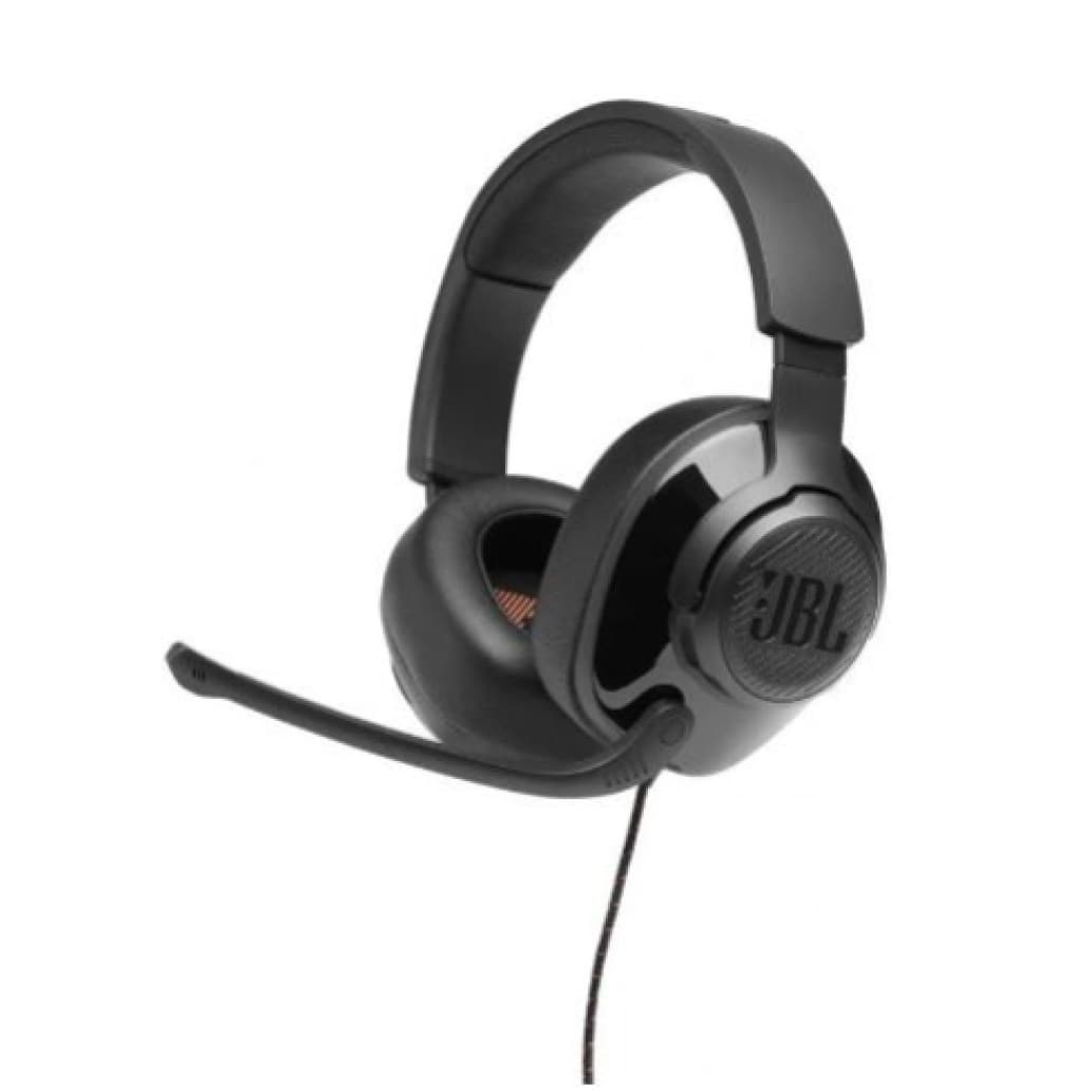 Slualke JBL naglavne z 1x3,5mm + adapter 2x3,5mm Quantum 200 črne (JBLQUANTUM200BLK)