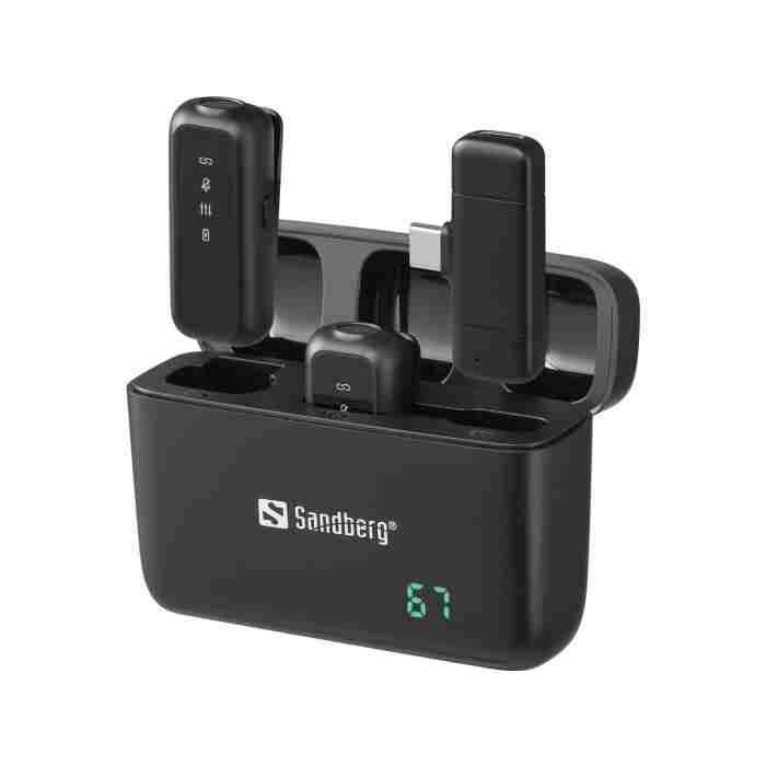 Sandberg Streamer USB-C Wireless Mic x2 set