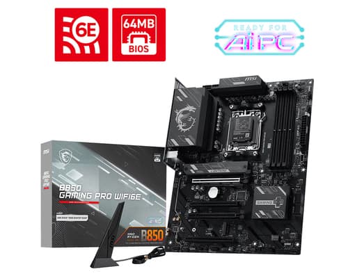 MSI B850 GAMING PRO WIFI6E motherboard AMD B850 Socket AM5 ATX