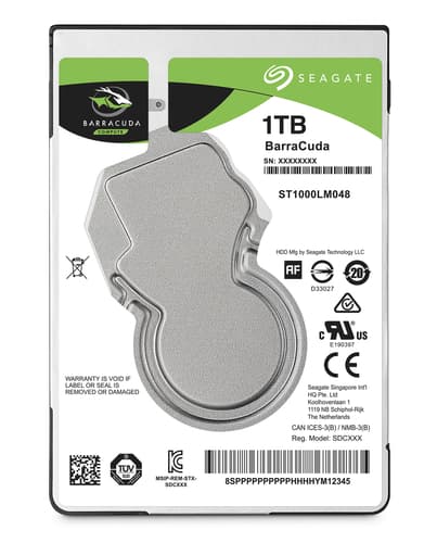 Seagate Barracuda 2.5" hard drive 1 TB 5400 RPM 128 MB 2.5" Serial ATA III