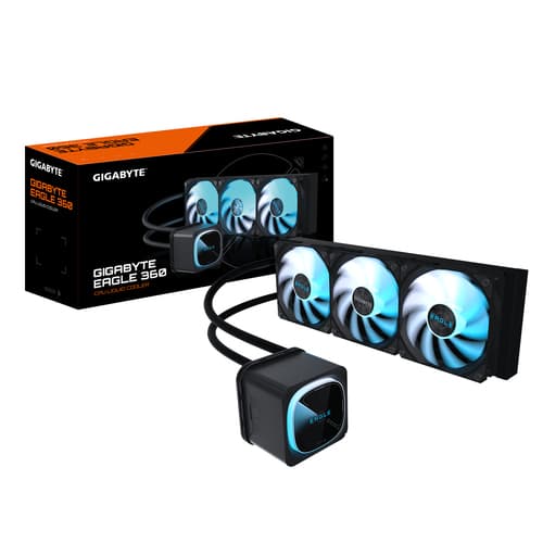 Gigabyte EAGLE 360 Processor All-in-one liquid cooler 12 cm Black 4 pc(s)
