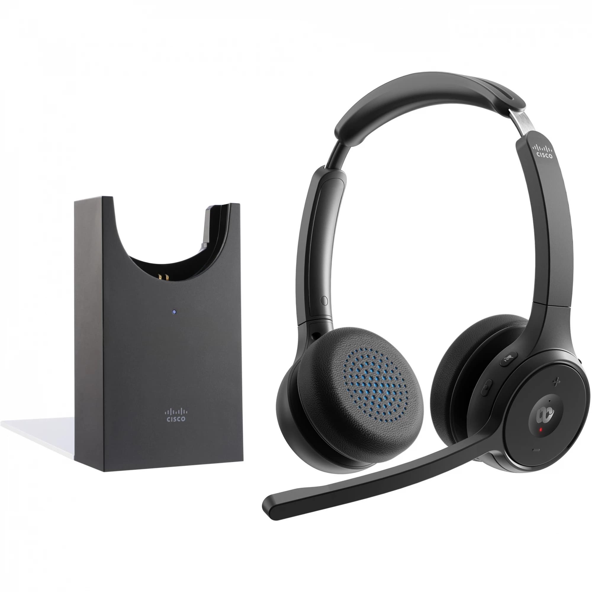 Cisco Headset 722 Wireless Dual with Stand USB-A Bundle (Carbon Black)
