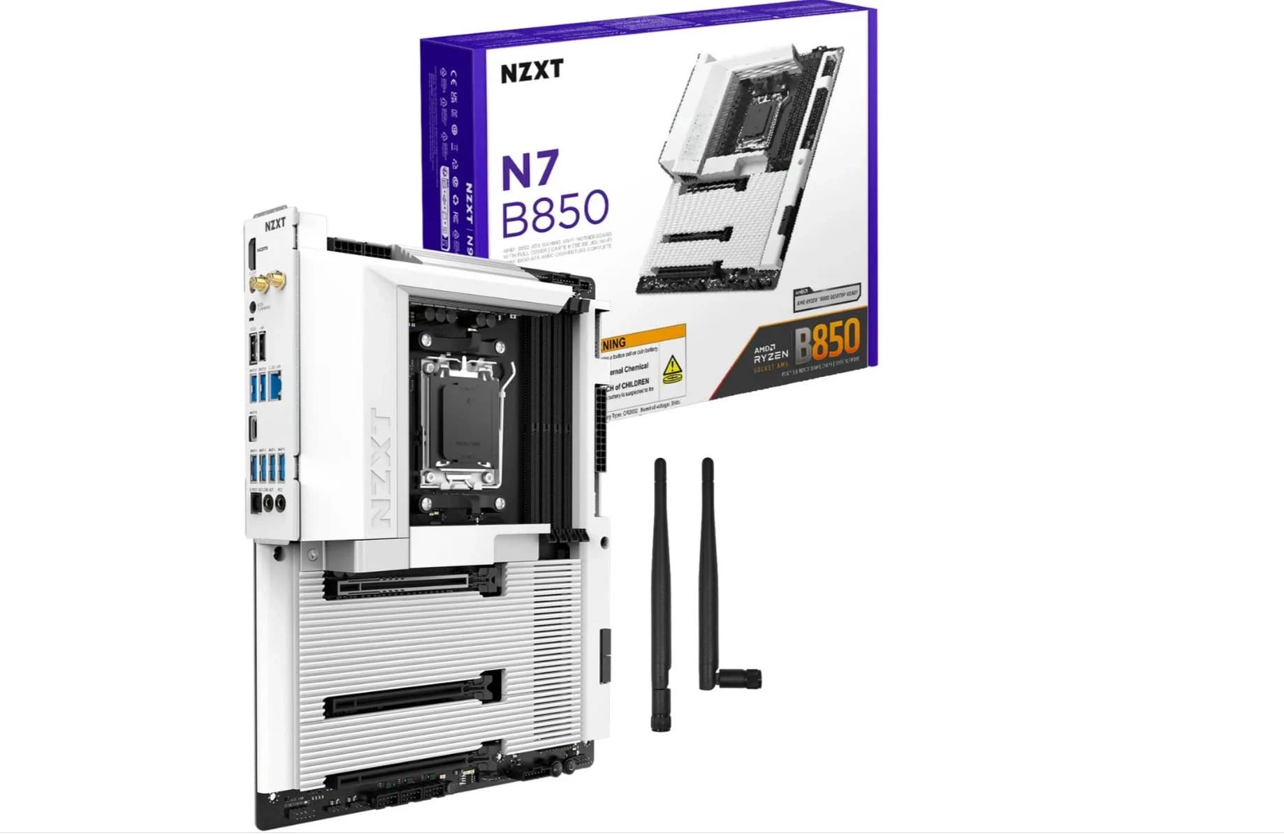 NZXT N7 B850 White