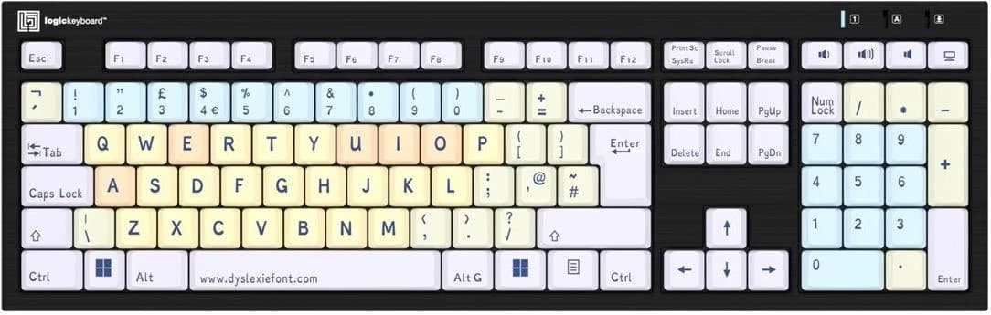 LogicKeyboard Dyslexie Keyboard Nero UK