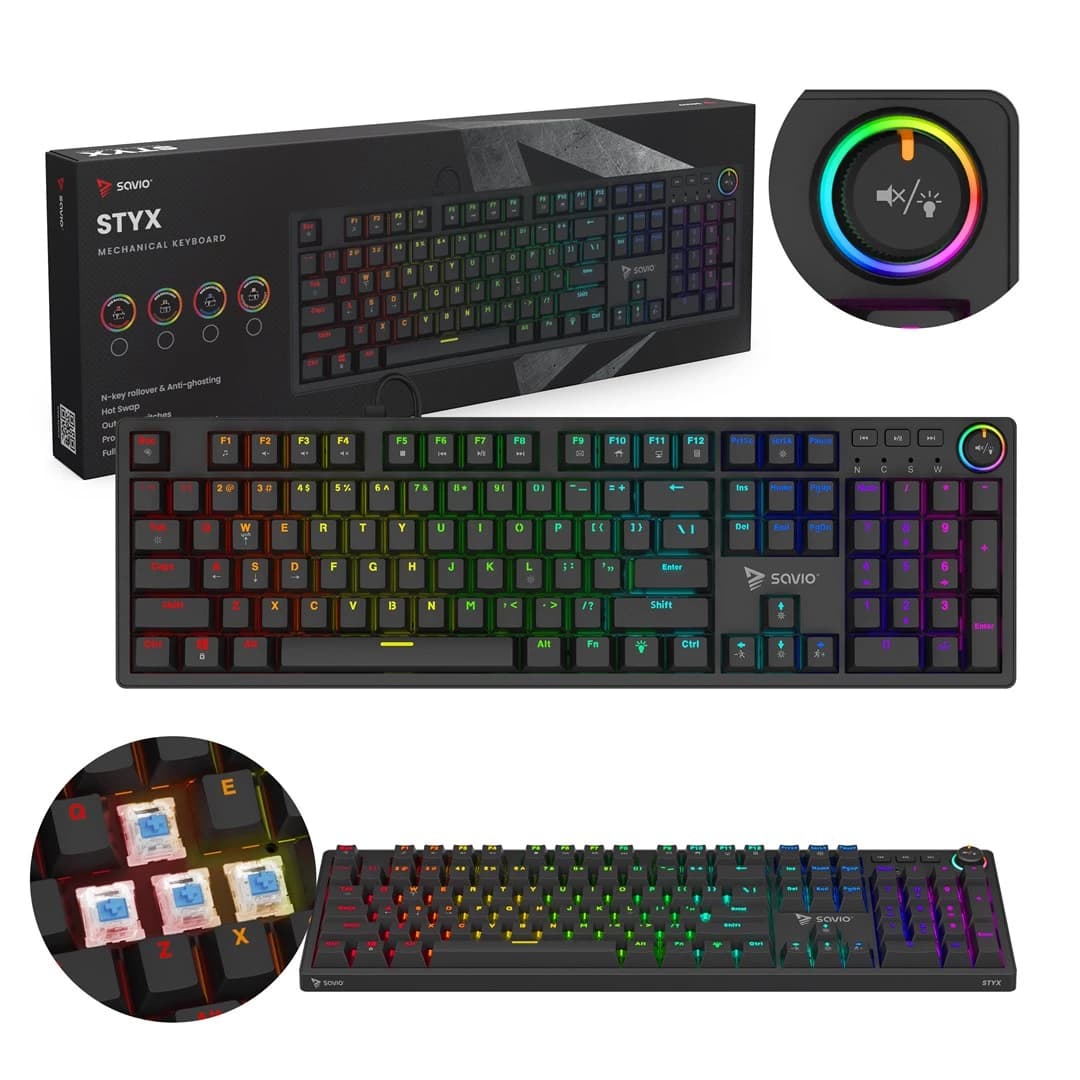 Savio Styx RGB Outemu Blue Hot-Swap US