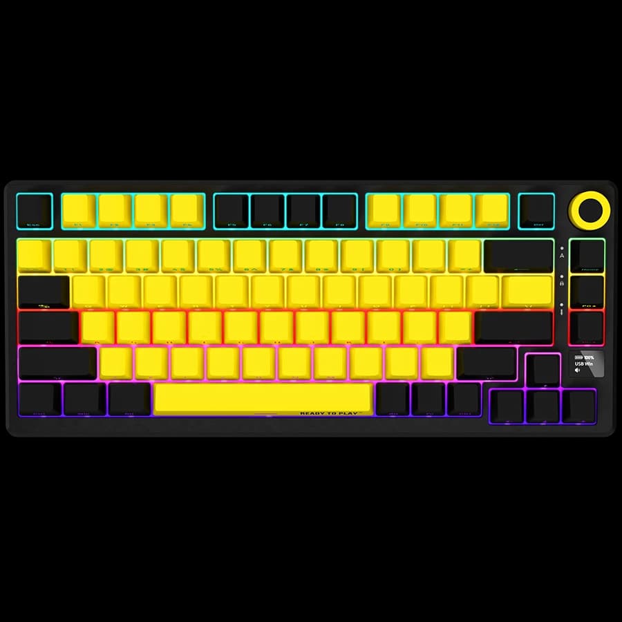 Lorgar KBP7075W Pro Wireless 75% (Black/Yellow) US