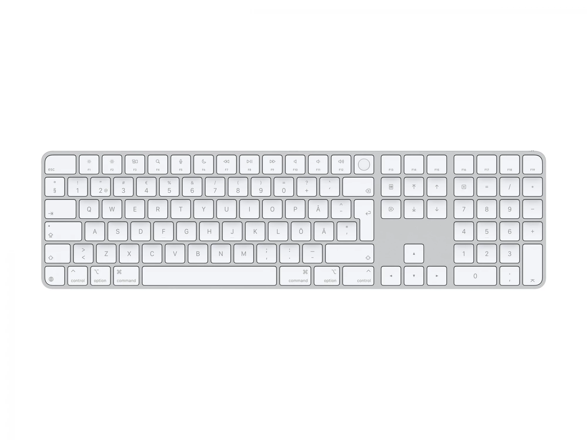 Apple Magic Keyboard with Touch ID and Numeric Keypad USB-C Swedish