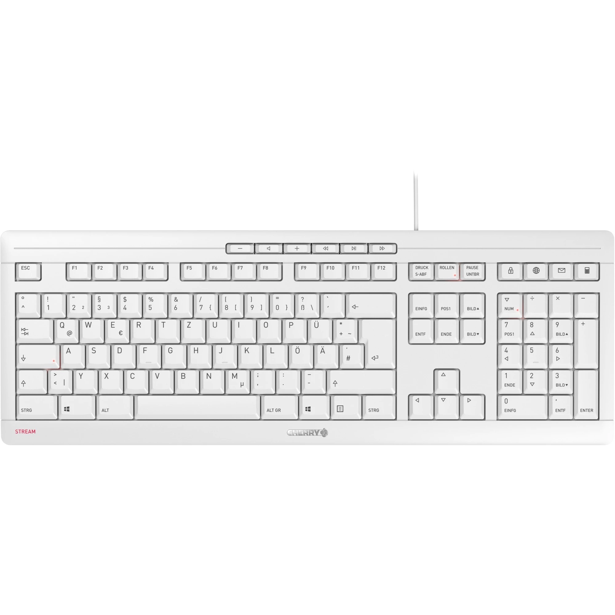 Cherry STREAM Keyboard DE (White)