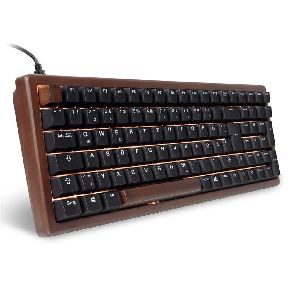 Sharkoon Skiller SGK50 S2 Wood PBT Gateron G Pro 3.0 Yellow (DE)
