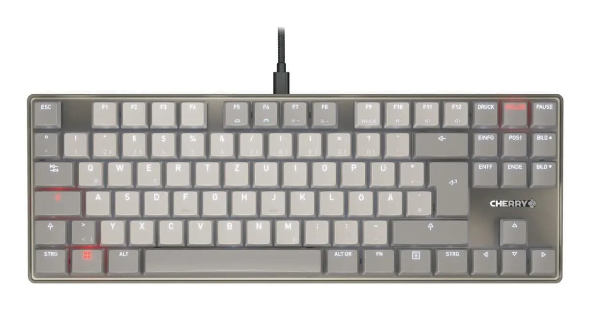 Cherry KC 500 MX LP TKL MX Low Profile 2.0 Ivory DE (Grey)