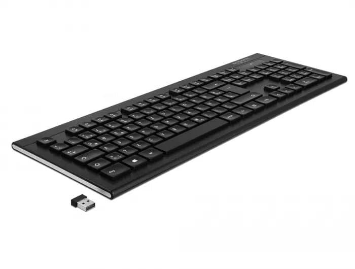 Delock 12671 Office Wireless Keyboard German QWERTZ (Black)