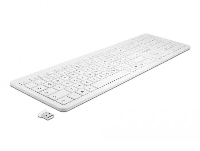Delock 12014 Wireless Keyboard German QWERTZ (White)