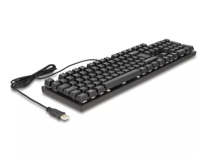 Delock 12115 Mechanical Gaming Keyboard RGB German QWERTZ (Black)