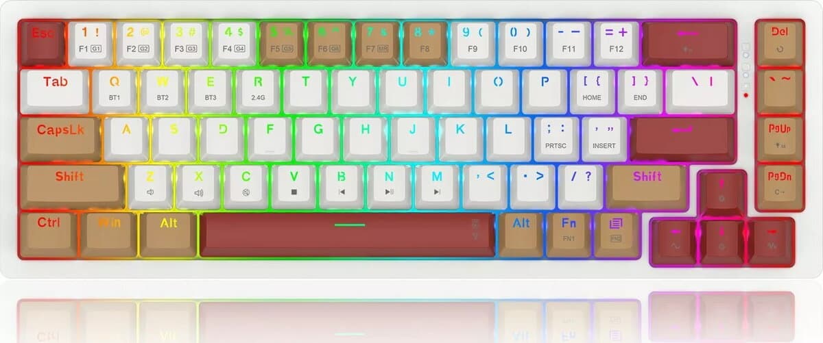 Redragon Rammus K677 PRO RGB Brown Switch (White)
