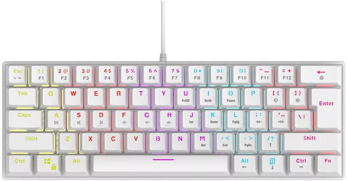 Rampage Plowerk60 RGB Outemu Blue (White)