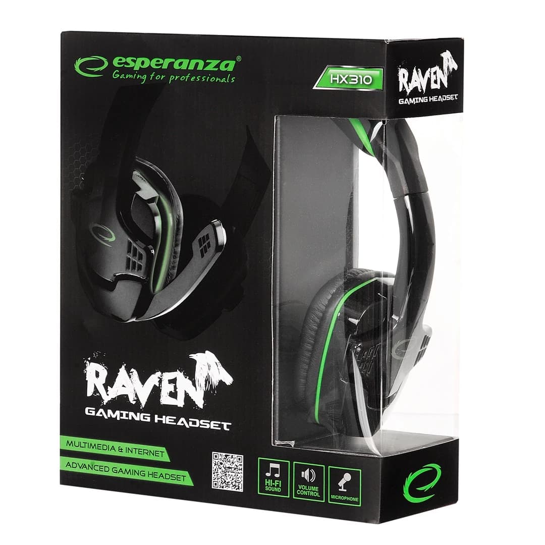 Esperanza EGH310G Gaming Headset (Black/Green)