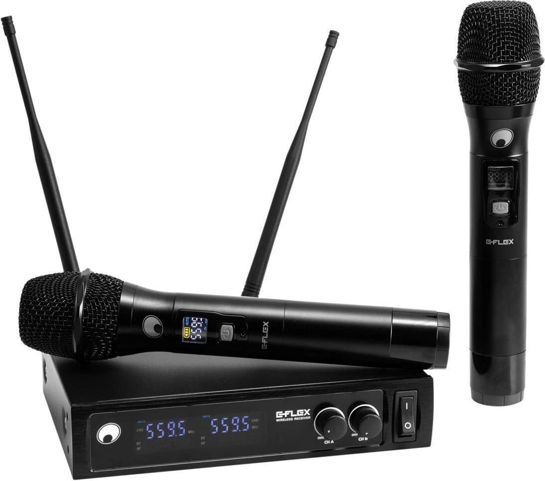 Omnitronic UHF E-FLEX 2 Dual-Channel UHF Wireless System (559-575 MHz)