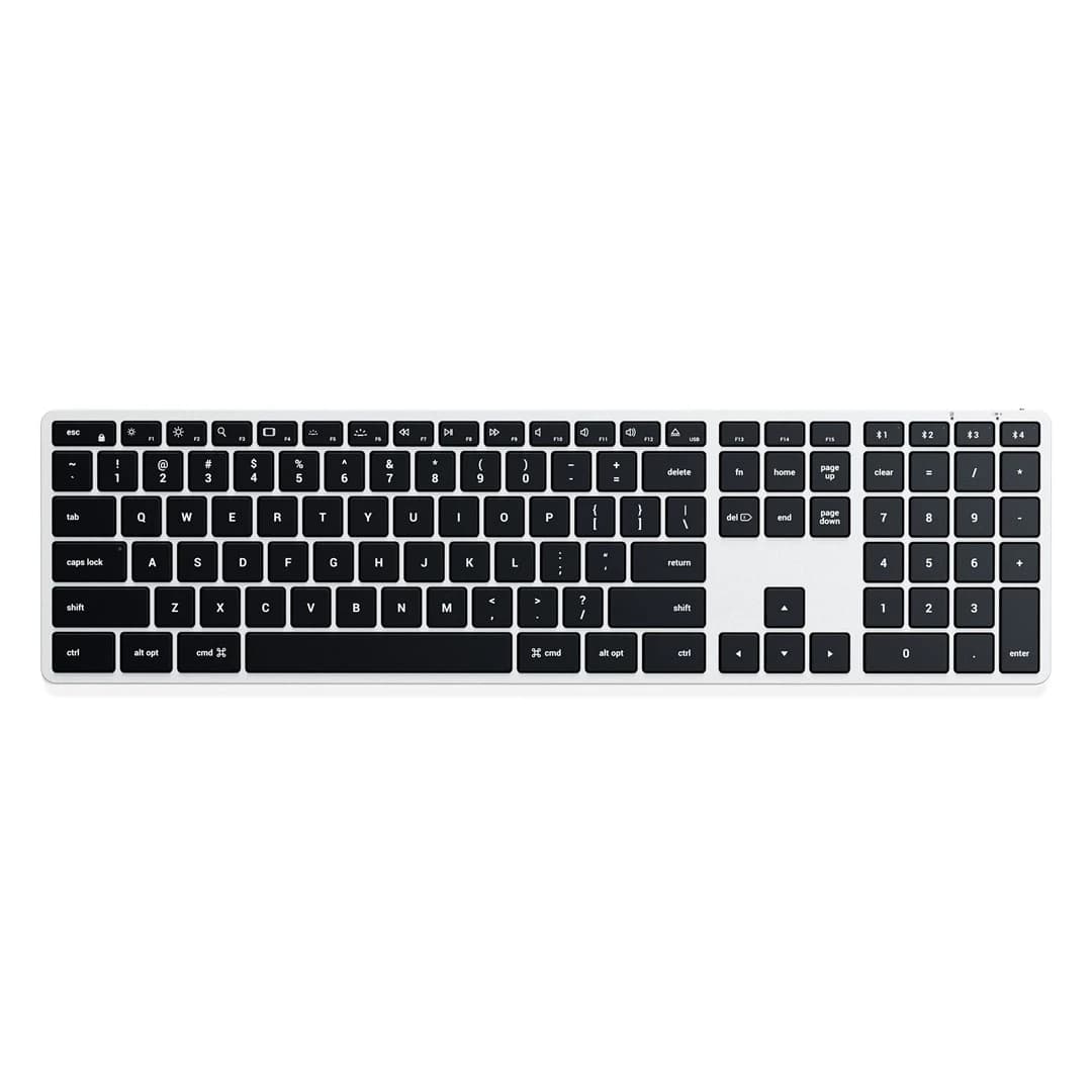 Satechi Slim X3 Bluetooth Backlit Keyboard with Numeric Keypad (Silver)