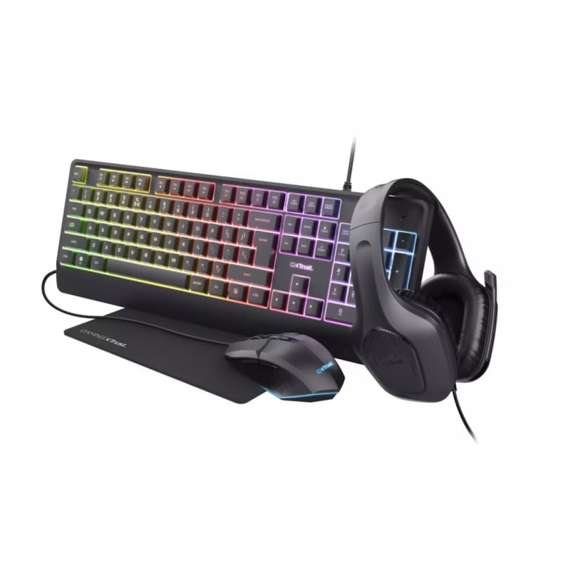 Trust GXT 792 Quadrox 4-in-1 Gaming Bundle - & Mouse