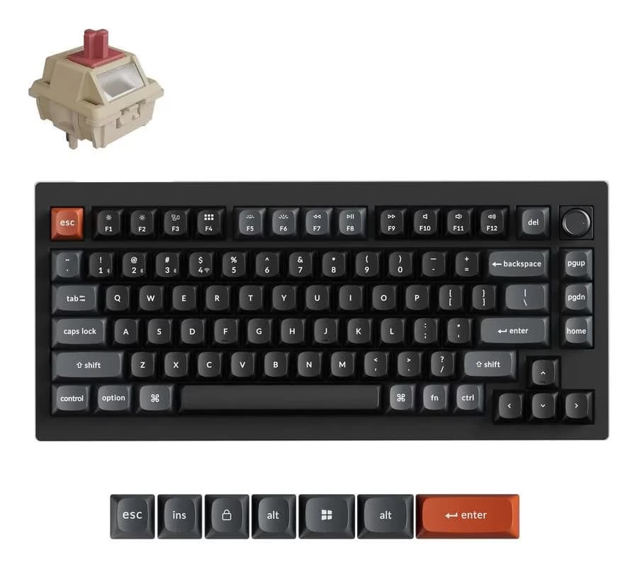 Keychron V1 Ultra Wireless, Black, V1U-D1