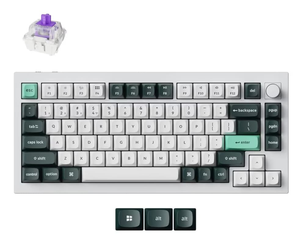 Keychron Q1 HE Wireless RGB Shell White Q1H-P1