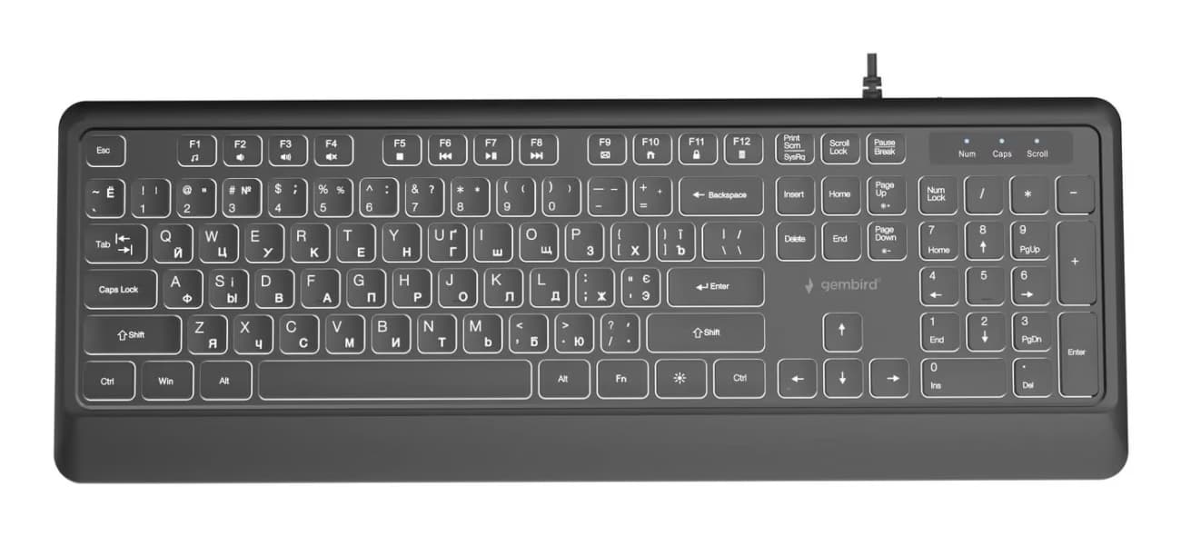 Gembird KB-UML-04-Cyrl Multimedia USB - Cyrillic/Black